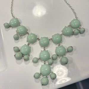 Mint green bubble statement necklace
